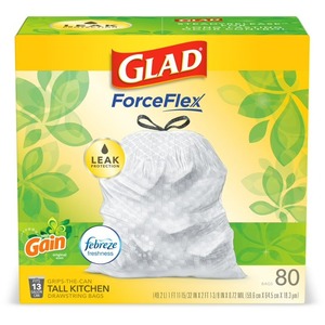 Glad ForceFlex ถุงขยะในครัวทรงสูง 13 แกลลอน เพิ่มกลิ่นดั้งเดิม สดชื่นสดชื่น 80 ถุง - Product Image 5