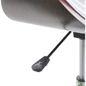 Chaise de bureau ergonomique à dossier haut avec cadre chromé, revêtement en cuir PU et coussin en mousse (options noir et blanc) - Product Image 3