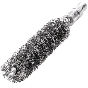 Stainless Steel <b>Pipe</b> <b>Brush</b> 115mm Length 14mm Diameter Crimped Wire 80mm Bristle-LESSMANN - Product Image 1