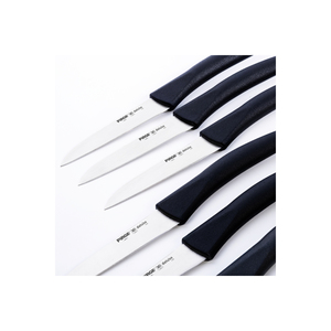 Ensemble de couteaux à fruits Pirge Deluxe en acier inoxydable, 6 pièces, 9 cm, série noire - Product Image 3