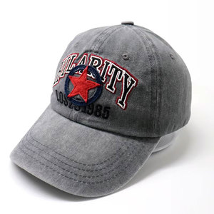 Casquettes/chapeaux de papa brodés lavés Vintage respirants personnalisés de qualité professionnelle à 6 panneaux pour lettre en tissu sergé de Style de rue Sport - Product Image 6