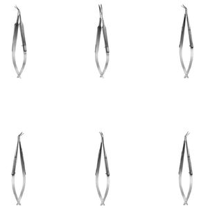 Ciseaux corneaux Castroviejo à manche large droit 11 mm 12,5 cm, ciseaux de transplantation micro-corneaux Katzin droit 10 cm, instruments ophtalmiques - Product Image 1