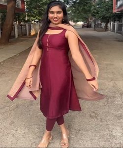 Islamic Fashion Georgette Eid Gown with Embroidery and Dupatta - Product Image 1