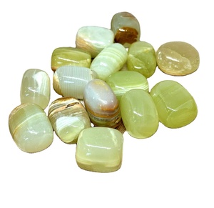 Caída de mármol de ónix verde, cristal de piedras caídas de ónix de mármol, piedra de caída de ónix - Product Image 1