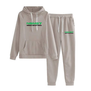 Conjunto de Sudadera con capucha y pantalones de invierno respetuosos con el medio ambiente de alta calidad, conjunto de chándal unisex de forro polar de algodón/nailon con logotipo personalizado - Product Image 4