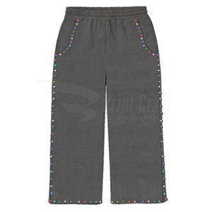 กางเกงวิ่งทรงแบ็กกี้ของผู้ชายกางเกงลำลองดีไซน์ใหม่ประดับพลอยเทียมระบายอากาศ - Product Image 1