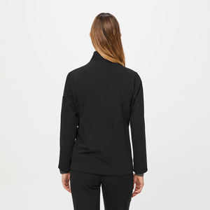 Veste de gommage pour infirmières hospitalières de haute qualité Style survêtement confortable col côtelé élégant en Spandex pour uniformes professionnels - Product Image 4