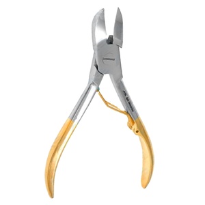 Pince à ongles demi-plaqué or en acier inoxydable de qualité supérieure outil de coupe-cuticules et coupe-ongles pour manucure et pédicure - Product Image 1
