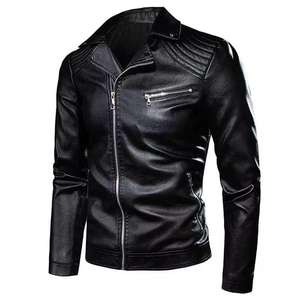 Fabricante OEM/ODM Chaqueta de Cuero Genuino para Hombre con Logotipo Personalizado |   Chaqueta de Cuero Premium para Motociclista, Estilo Bomber y Casual - Product Image 1