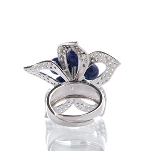 18K Gold Rhodium & Rose Gold Plated Fashion Number Inlay <b>Ring</b> - Product Image 4