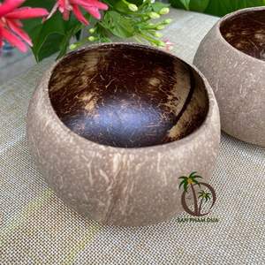 Porte-bougie en coque de noix de coco / Ensemble porte-bougie en coque de noix de coco avec mèches - Logo personnalisé disponible - Product Image 2