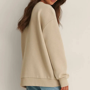 Sweat à capuche 100% coton personnalisable OEM pour femmes Sweat à capuche thermique brodé pour l'hiver Technique de teinture unie - Product Image 3