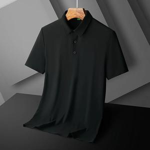 Nouveaux hommes glace soie sans trace Nylon revers T-Shirt pakistan édition été séchage rapide mode polyvalent décontracté haut ample mâle - Product Image 2