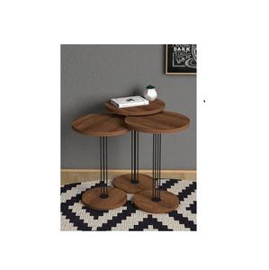 Mesa de centro moderna de madera maciza de lujo, diseño único de forma natural, tapa personalizable para comedor, sala de estar, superventas para hoteles - Product Image 4