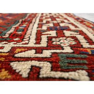 Alfombra de lana anudada a mano Aalam Paem-125 color marfil con medallón abstracto para sala de estar, entrada, pasillo, rectangular, tipo rompecabezas, para adolescentes - Product Image 3