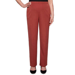 กางเกงเอวสูงแบบสวม Alfred Dunner รุ่น Cedar Canyon สีส้ม ไซส์ Petite 20X5 สำหรับผู้หญิง คุณสมบัติป้องกันรอยยับ - Product Image 1