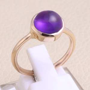 Handmade Minimalist <b>Amethyst</b> Sterling Silver <b>Ring</b> February Birthstone for Wedding Party Oval Cut Valentine's Day Gift for Women - Product Image 5