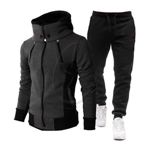 Traje Otoño Invierno chándal hombres trajes Casual sudaderas con capucha de talla grande cálido Zip up sudaderas conjuntos de dos piezas chaqueta + Pantalones Hombre - Product Image 1