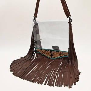 Prêt à Stock Bohème Western Designer En Cuir De Vachette Bandoulière Fourre-Tout Sac À Bandoulière En Cuir Véritable Main Outillage Fleur En Gros - Product Image 4