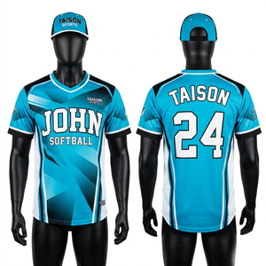 Maillot de softball en polyester 180 GSM, jaune et bleu marine, design à panneaux, tissu respirant, logo personnalisé par sublimation, maillot de softball pour homme - Product Image 1
