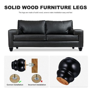 Juego de reemplazo de patas de sofá de madera de goma de alta calidad diseño tradicional para sala de estar dormitorio apartamento comedor de origen directo - Product Image 2