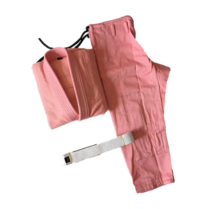 Kimono de Jiu Jitsu Brasileño Rosa, Uniforme para Hombres Adultos, 100% Algodón, Secado Rápido, Cinturón Blanco, Ropa de Artes Marciales para Estudiantes, Kimono de BJJ Rosa - Product Image 1