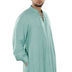 Thobe Jubba pour hommes multicolores de style arabe, livraison en ligne, nouvelle arrivée, service OEM, service OEM, faible MOQ, meilleur prix de vente - Product Image 6