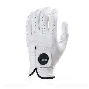 Guantes de golf de cuero Cabretta blanco de la mejor calidad, tela transpirable, logotipo personalizado, Material suave, guantes de golf de piel de oveja duraderos - Product Image 5