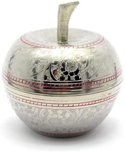 Apple-shape Metal Jewelry <b>Box</b> for Decoration/<b>Gift</b>, Anodized Aluminum <b>Small</b> Container in Apple Shape - Product Image 2