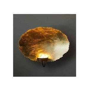 Porte-bougie mural doré à texture dorée, porte-bougie en t fini pour la décoration murale de la maison porte-bougie en t - Product Image 1