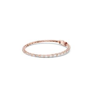 Pulsera de tenis con diamantes de laboratorio de 3.7 CT, corte baguette, en oro de 10, 14 y 18 quilates y plata 925. Opciones en oro rosa, amarillo y blanco. Lujo. - Product Image 4
