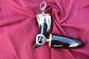 Abridor de Botellas Vintage con Mango de Cuerno de Búfalo, Herramienta de Cocina Única Hecha a Mano, Sacacorchos y Abridores, Regalo de Inauguración de Casa - Product Image 2