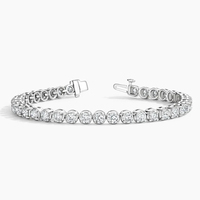 Luxury 3-5mm Lab Grown <strong>Diamond</strong> VS1 <strong>Tennis</strong> <strong>Bracelet</strong> 14K White Gold Real CVD <strong>Diamonds</strong> Fine Jewelry