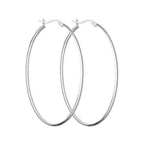Orecchini a Cerchio da 40mm in Argento Sterling, Accessorio di Moda - Product Image 1