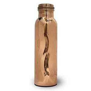 Copper <b>Water</b> <b>Bottle</b> Shiny Polished With Customized Design for <b>Gym</b> Outdoor Activity Handmade for Drinking <b>Water</b> <b>Bottle</b> In Copper - Product Image 2