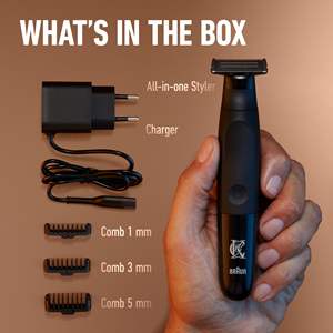 Tondeuse Professionnelle Tout-en-un Sans Fil pour Hommes, Lame 4D en Acier Inoxydable, Étanche IPX7, pour Rasage RV - Product Image 6