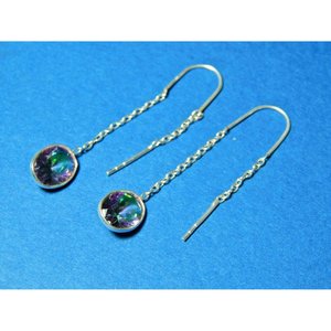 Pendientes colgantes de cuarzo místico Natural de Plata de Ley 925, pendientes de gota delicados, joyería elegante y de moda - Product Image 2