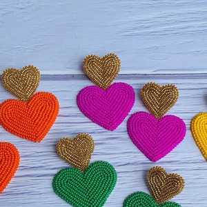 ส่งออกโดยตรงต่างหูปักลูกปัดทำด้วยมือของอินเดียสำหรับผู้หญิงเครื่องประดับแฟชั่นแบบห้อยสำหรับโอกาสครบรอบ - Product Image 1