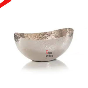 Bol de service à salade et à nourriture au design martelé doré de qualité supérieure pour restaurant et bar d'hôtel - Product Image 2