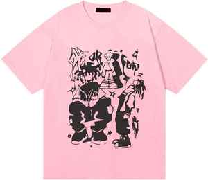 เสื้อยืดแขนสั้นลำลองลายกราฟฟิตีสุดสร้างสรรค์สำหรับผู้ชายเสื้อยืดสตรีทแวร์ผ้าคอตตอนผ้า100% แร็ปเปอร์แนวสตรีทแวร์ผ้าทอจาก Y2K สำหรับฤดูร้อน - Product Image 6