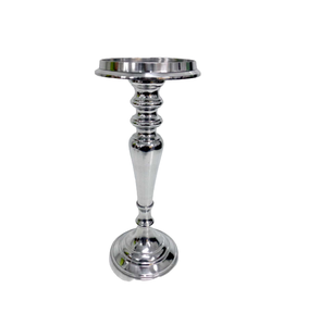 Portavelas de aluminio decorativo hecho a mano, soporte de vela de estilo moderno pulido de níquel para decoración de boda - Product Image 1