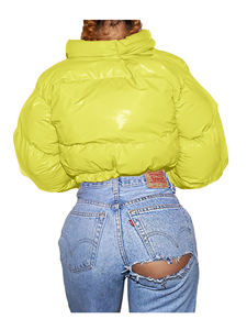 Veste matelassée pour femme à bas prix fabriquée au Pakistan 2025 fabriquée en usine nouveauté veste matelassée pour femme fabriquée au Pakistan couleur jaune - Product Image 2