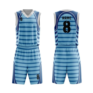 Respirant prix de gros Logo personnalisé couleur conceptions basket-ball uniforme conception sublimation bleu maillot de basket-ball - Product Image 1