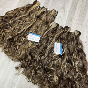 Paquets de cheveux ondulés Piano de couleur chaude cuticule aligné prix d'usine cheveux vietnamiens paquets de cheveux ondulés naturels - Product Image 3