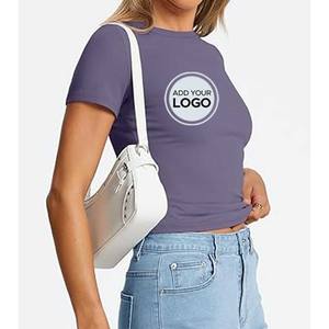 90% Polyester, 10% Spandex T-shirts à manches courtes pour femmes, t-shirts d'entraînement athlétique pour Gym Yoga Running T-shirts - Product Image 2