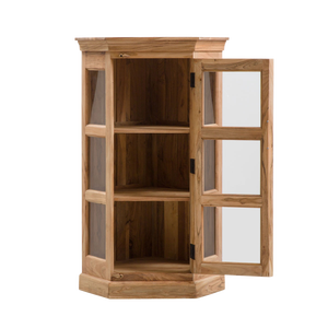Vitrina pequeña de esquina en madera de acacia - Product Image 3