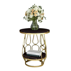 Silver Color Finished Aluminium Modern Home & Office Decorative <b>Side</b> <b>Table</b> Handcrafted Classic Pillar Base Round Top - Product Image 5