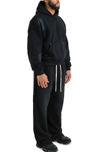 Ensemble survêtement vintage personnalisé, délavé à l'acide, délavé et froissé, pantalon flare pour homme, survêtement délavé à l'acide, taille plus, ensemble flare 2 pièces - Product Image 3