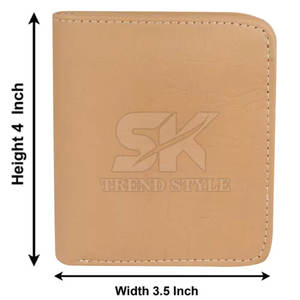 Portefeuille bifold en cuir de haute qualité, nouveau design, personnalisé, à une seule couleur, prix d'usine, portefeuille bifold en cuir de haute qualité à une seule couleur - Product Image 3