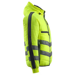 Premium Quality Reflective <b>Winter</b> Safety Work Jackets Canvas Hooded Breathable Windproof Custom Logo Position Front - Product Image 3